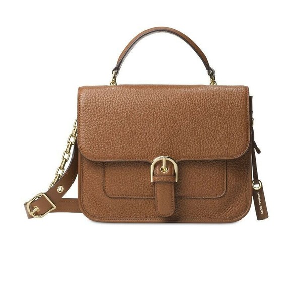 MICHAEL KORS COOPER Large School Satchel Leather Luggage Brown NWT $378 - Picture 8 of 8